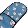 thumbnail image 4 of Yayeee Double Oven Mitt Kitchen Heat Resistant Baking 35" x7" Quilted Glove, Baseballs Pattern, 4 of 6