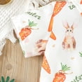 thumbnail image 3 of IDOPIP Toddler Boys First Easter Birthday Outfit Rabbit Carrot Romper + Suspenders Shorts+ Bow Tie, 3 of 7