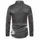 thumbnail image 3 of Camisas Para Hombre Manga Corta Camisa de manga larga colorida de club nocturno para hombre con solapa informal de Color sólido de un solo pecho de otoño e invierno para hombre (Grey, XL), 3 of 4