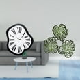 thumbnail image 2 of Reloj de pared con diseño de hojas de palma, placa de madera decorativa, arte tropical para pared, acrílico y madera, mecanismo silencioso. Ideal para, 2 of 8