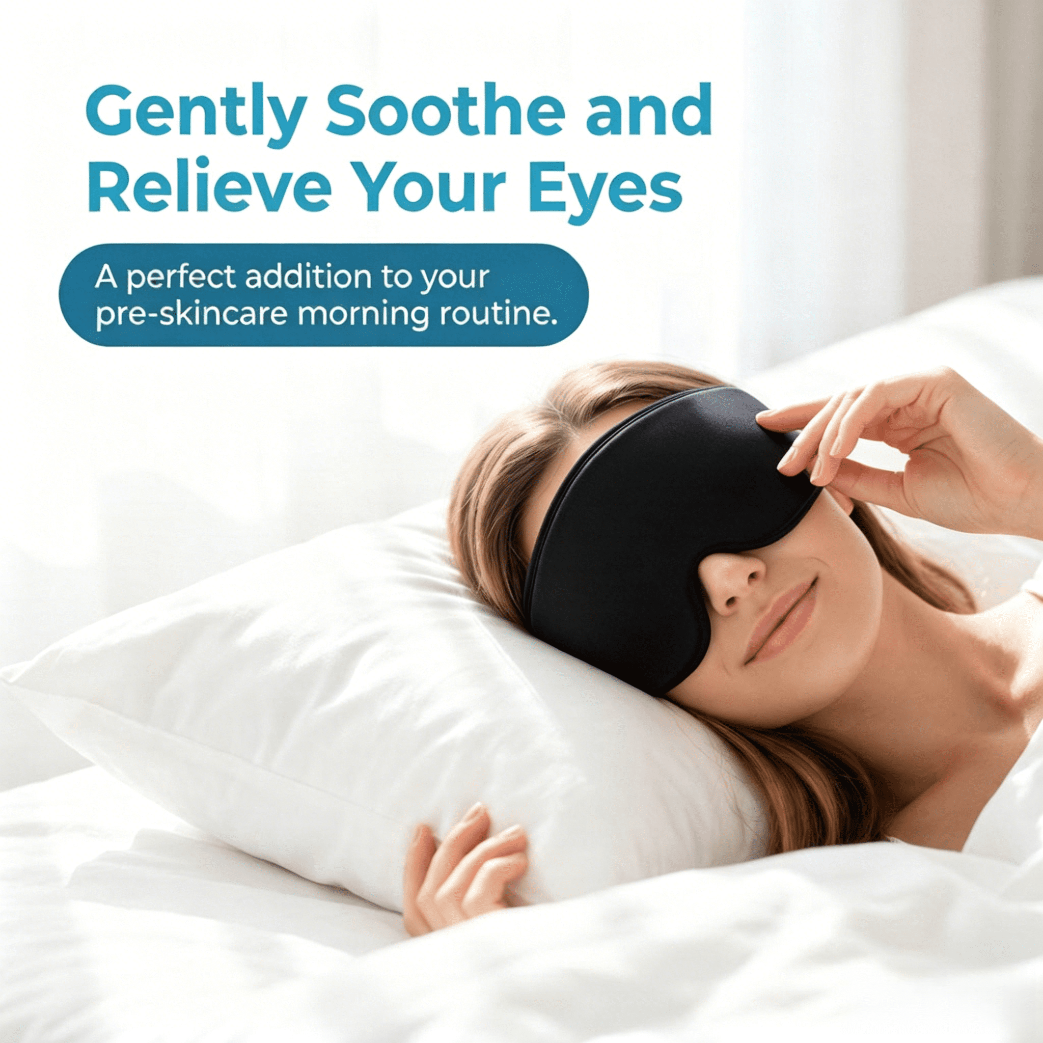FACEMOON Gel Eye Mask, Reusable Compress for Puffy Eyes, Sinus Pressure Comfort & Relaxation