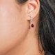 thumbnail image 4 of JeenMata Aros con Engaste Pavé de Piedra Natal de Enero y Corte Brillante en Forma de Pera de 2,25 Quilates, Chapado en Oro Blanco de 18 K sobre Plata, 4 of 6