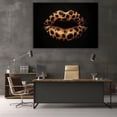 thumbnail image 5 of Mudket Leopard Print Lips Canvas Wall Art, Framed Sexy Cheetah Print Wall Decor for Living Room Bedroom Bathroom, Trendy Leopard Lips Wall Art Ready to Hang - 12"L x 8"W, 5 of 10