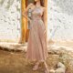 thumbnail image 5 of Vestido Dress Up Traje de vacaciones de encaje halter sin espalda ajustado para mujer Ygjytge Oro T S para Mujer, 5 of 7