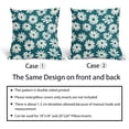 thumbnail image 5 of Teal Pillow Covers 20X20 Inch White Floral Daisy Geometry Decorative Couch Pillow Cases Spring Summer Flower Decorative Throw Pillows Set of 2 Rustic Home Decor for Room Couch Porch Patio, 5 of 6