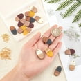 thumbnail image 3 of 1Box 16Pcs Oval Resin Walnut Wood Pendants Dangle Earring Making Kit Resin Walnut Charms With Brass Earring Hooks Jump Rings Wood Statement Wood Earring Accessories for Jewelry Making, 3 of 6