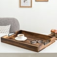 thumbnail image 4 of MyGift 20-Inch Rustic Serving Tray, Burnt Wood Finish, 4 of 5