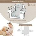 thumbnail image 4 of Sanmadrola Sofa Cover 100% Waterproof Couch Slipcovers Washable Non-Slip Furniture Protector with Pockets/Elastic Straps/Silicone Backing for Kids Pets Dogs, Beige, Chair, 4 of 9