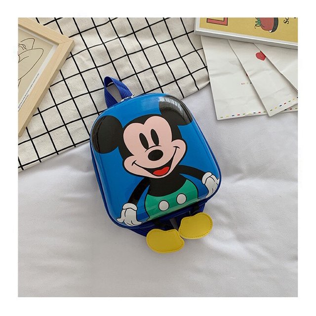 Mochila genuina de dibujos animados de Disney, Mickey Mouse, Spiderman, Frozen, bonita carcasa dura impermeable, mochila escolar de alta capacidad, regalo para niña Gao Jinjia LED