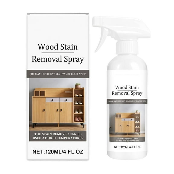 JIhuahe Wood Stain Removal Spray for Furniture and Floor Stains, Effective Cleaner on Hardwood, Veneer, and Wooden Surfaces, 4.1 fl oz