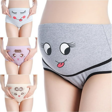 

1pc Women Cotton Pregnant Panties High Waist Mother Support Women Underwear Cartoon Postpartum Briefs Pregnancy Short Pants