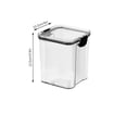 thumbnail image 3 of Agiferg Miscellaneous Grains Barley Noodle Storage Jar Nut Candy Dry Storage Jar Square Transparent Buckle Dry Storage Jar, 3 of 3