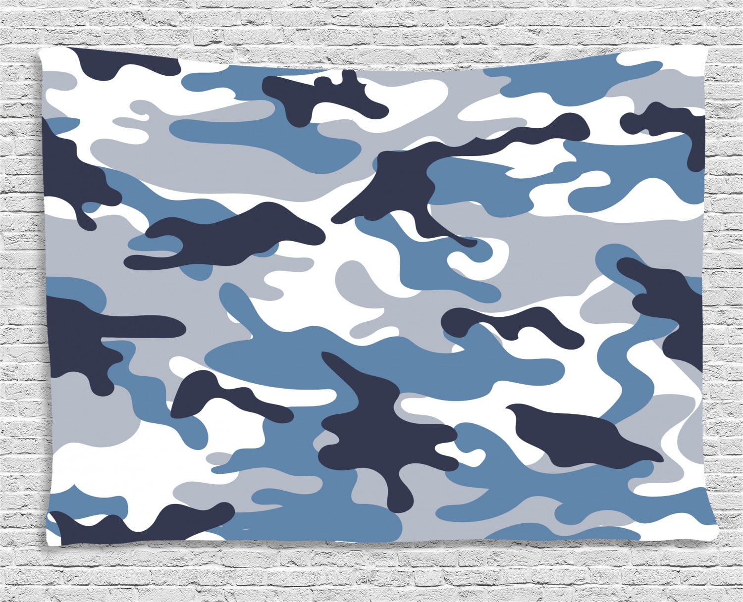 Camouflage Tapestry Army Theme Image With Abstract Soft Color