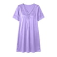 thumbnail image 5 of Bovxnpu Womens Nightgown Sleepshirt Pajama Dress Lace V Neck Casual Dress With Built In Bra Loungewear Sleepwear, 5 of 8