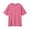 Pink, variant on lnmuld Girls Solid Color Long Sleeve Split Hem Tee, Casual Daily Top Size:9-10 Years