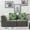 thumbnail image 3 of WERPE  St. Patrick’s Day Spring Pillow Covers  Lucky Charm Kisses Irish Green Clovers Shamrocks Leaves Pillow Cover Grey Buffalo Plaid Farmhouse Decorations Cushion Case&nbsp;2pc, 3 of 6