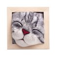 thumbnail image 2 of Fairnull Photo Frame Ornaments with Shaping Base Wool Felt Interactive Lovely Cat Head Doll Knitting Kit Household Supplies, 2 of 11