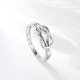 thumbnail image 6 of ChicSilver Mother Daughter Ring, Daughter Gifts from Mom, S925 Sterling Silver Knot Ring Dainty Stackable Rings Bands for Women Promise Rings for Her Jewelry Birthday Gifts, 6 of 7
