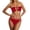Red*, variant on RUTAYY Women's Bikini Sets Swimwear Tankini Strapless Tops with High Waisted Bottom Summer 2 Piece Bathing Suit Beach Swim Swimsuit