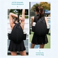 thumbnail image 5 of Yucurem Tennis Bag with Bottle Pockets, Quilted Tennis Sling Crossbody Backpack, Sport Storage Bag Suitable for Pickleball Badminton, 5 of 11