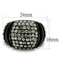 thumbnail image 2 of Luxe Jewelry Designs Women's Light Black IP Stainless Steel Ring with Hematite Crystals - Size 8, 2 of 4
