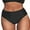 Black, variant on Sociala Womens High Cut Bikini Bottoms High Waisted Solid Swim Shorts