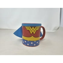 Wonder Woman 20oz Cermic Mug with Blue Cape
