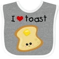 thumbnail image 3 of Inktastic I Love Toast Boys or Girls Baby Bib, 3 of 4