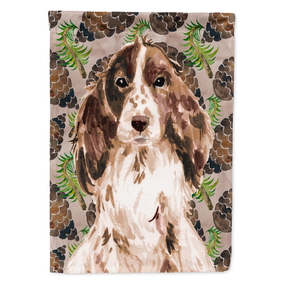 Brown Parti Pine Cones Garden Flag