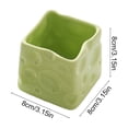 thumbnail image 3 of Ceramic Cheese Shaped Storage Jar Organizer, 8cm x 8cm Desktop Pen Holder and Cosmetic Container, Vibrant Decorative Ceramic for Office/Home/Dorm Countertop, 3 of 6