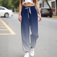 thumbnail image 4 of Bovemsi Wide Leg Pants Woman Women's And Fashionable Geometric Texture Beach Casual Travel Pants, 4 of 9
