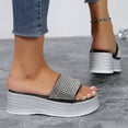 thumbnail image 6 of AXXD Black Summer Sandals for Women 2024 Trendy Comfort Trendy Diamond Strap Casual Sun New Thick Sole Sandals Mothers Day, 6 of 7