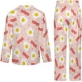 thumbnail image 5 of Top-kevin Women Long Sleeve Pajama Set Comfy Pjs Sets Donut Pattern Hearts Icing 2 Piece Lounge Set, 5 of 12