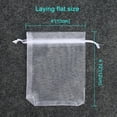 thumbnail image 3 of 100PCS Premium Sheer Organza Bags, White Wedding Favor Bags, 4x4.72 Jewelry Gift Bags for Party, Jewelry, Christmas, Festival, Bathroom Soaps, Makeup Organza, Wrapping Supplie, 3 of 7