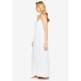 thumbnail image 3 of Dreams & Co. Plus Size Breezy Eyelet Knit Long Nightgown, 3 of 6