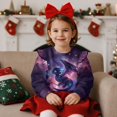 thumbnail image 2 of Uorisanigo Galaxy Dragon Toddler Sweatshirt Crewneck Pullover Tops Novelty Ruffle Shoulder Sweatshirt for Girls Fall Winter Spring Clothes Sweater Hoodies, 2 of 7