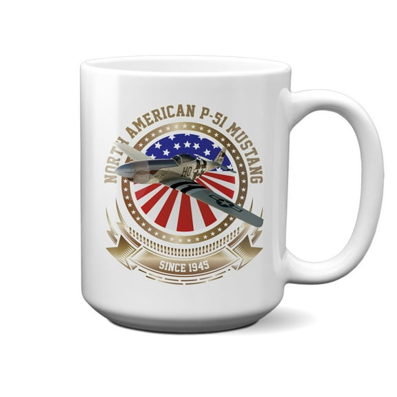 P-51 Mustang Stars and Stripes 15oz Mug
