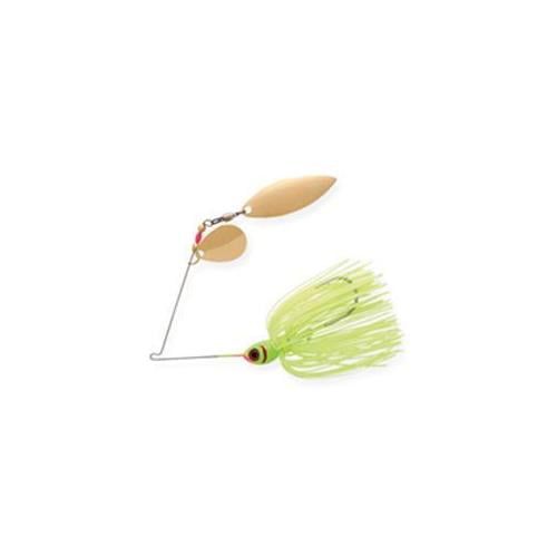 Booyah BYBT14617 Tandem Chartreuse 1/4oz Fishing Spinnerbait Freshwater Lure 
