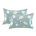thumbnail image 2 of Elephant Pattern Pillowcase Standard Size 20''x26'' Satin Double-Sided Print Soft Wrinkle Resistant, 2 of 9