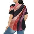 thumbnail image 4 of Otvok Ladies Blouses Casual Short Sleeved Loose Round Neck Printed Tops, 4 of 6
