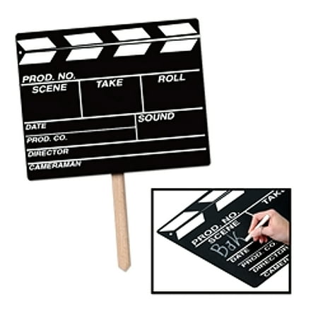 Beistle Movie Set Style Clapboard Chalkboard Yard Sign, 22 X 12 inches