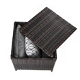 thumbnail image 3 of Hassch 27 Gallon Rattan Outdoor Side Table, 20.9"Square End Table with Storage for Garden Balcony Porch, Brown, 3 of 7