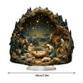 thumbnail image 3 of Christmas Nativity Scene Desk Decoration – Acrylic Religious Ornament for Office or Home – Christian Holiday Display for Tabletop or Shelf, 3 of 4