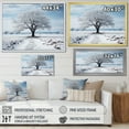 thumbnail image 4 of Designart "White Tree winters solitude" Landscape Trees Floater Framed Canvas Art Print, 4 of 7