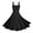 Black, variant on dGslk Women's Vintage Sleeveless Swing Dress, Elegant Ruched Bodice, Classic Fit and Flare A-Line Party Dress,Summer Fashion Black L