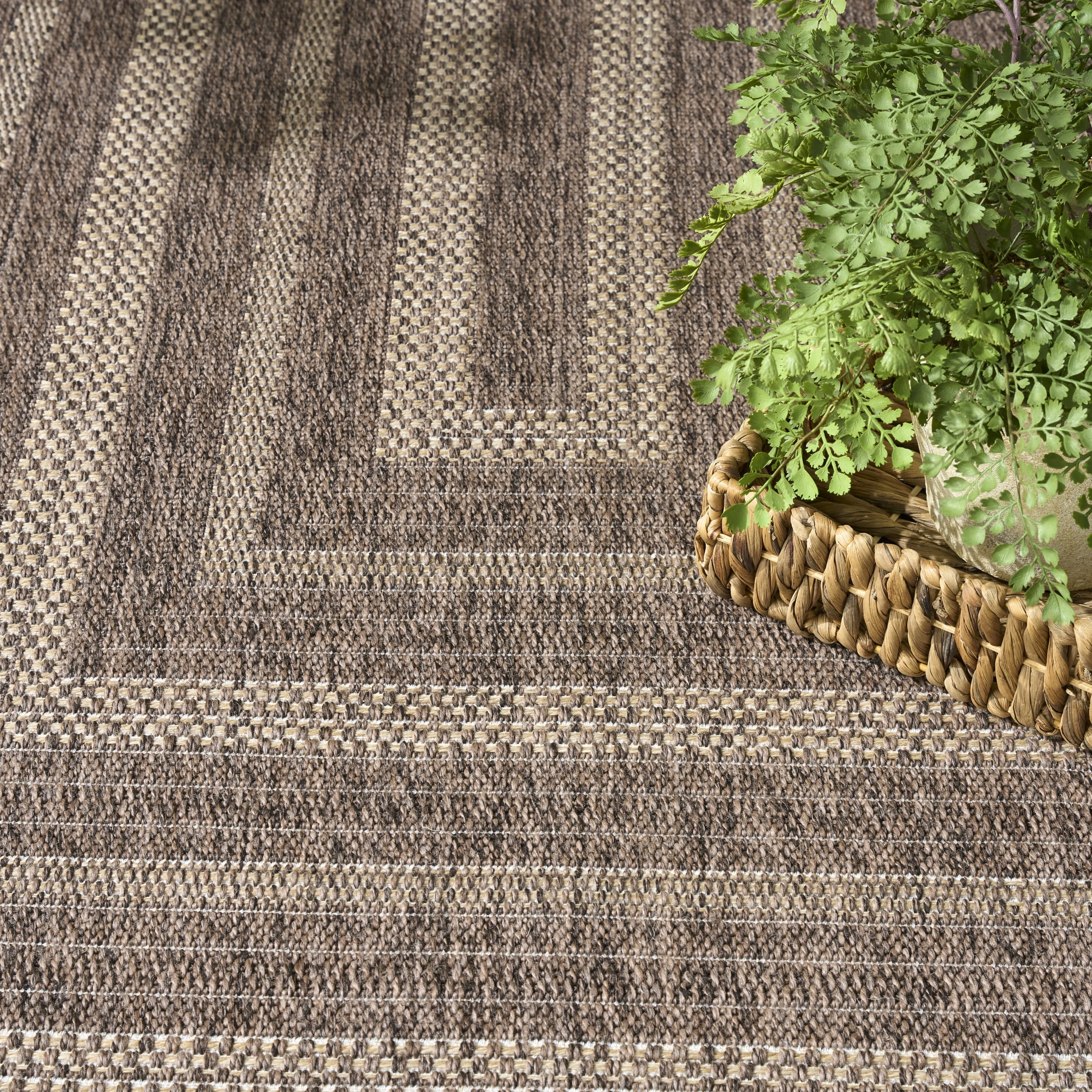 Nourison Tulum 10' x 14' Brown Outdoor Rug
