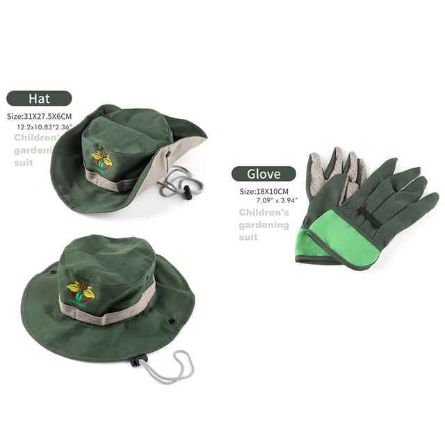 Juego De Herramientas De Jardinería Para Niños, 11 Uds., Incluye Bolsa De Asas, Pala, Rastrillo, Tenedor, Delantal, Guantes, Regadera, Juguetes Al Aire Libre, Regalo Para Niños ANGGREK Kids Gardening Tools