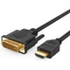 thumbnail image 1 of Cable DVI a HDMI, CableCreation 10ft 4K HDMI a DVI-D Adaptador bidireccional, HDMI a DVI-D 24+1, Soporte 1080P HD para Xbox One, PS5, Tarjeta gráfica, Blue-ray, Switch Fokelyi XMWJ021, 1 of 8