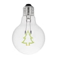 thumbnail image 6 of Festive Living LED Green Christmas Tree Decorative Filament Light Bulb, G80 Globe, Medium E26 Base, 1W, Clear Glass, Indoor/Outdoor Holiday String Light Replacement – 1 Pack, 6 of 6