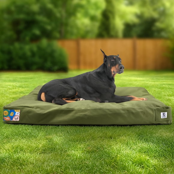 Sytopia Lit pour Chien d'Extérieur en Toile de 42 Pouces, Housse Amovible Imperméable et Lavable, Idéal pour les Chiens de Taille Moyenne et Grande, Résistant aux Morsures, Idéal pour l'Intérieur, l'Extérieur